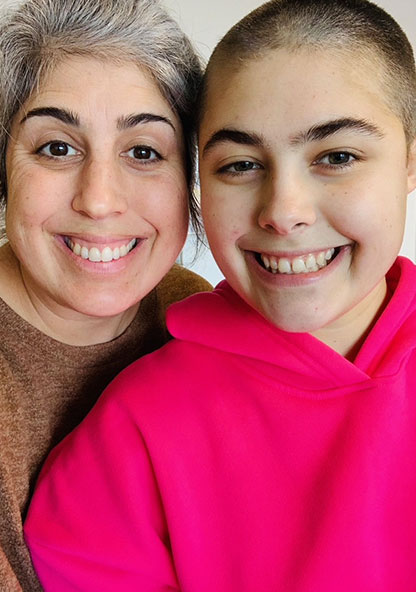 Emma with her mom