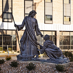 Exterior of Saint Patrick and Statue